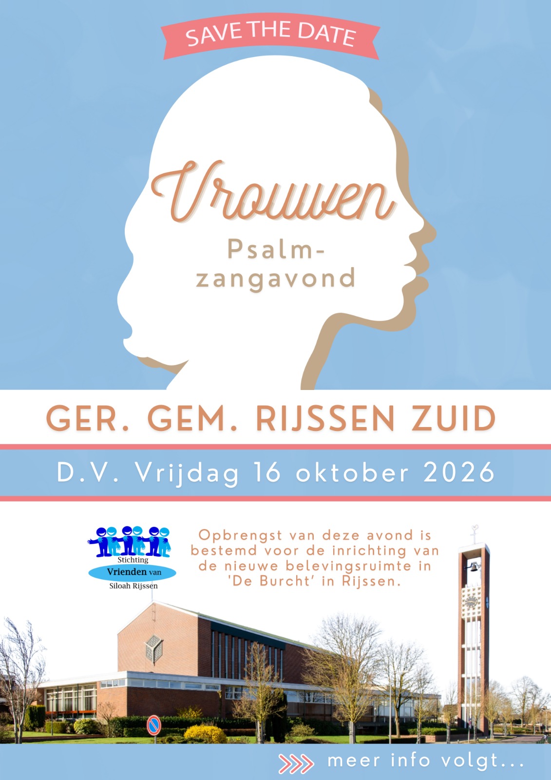 Flyer Vrouwen psalmzangavond Rijssen